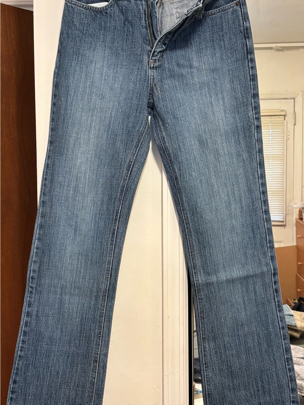 Women's Blue Denim Jeans - Classic Straight Leg